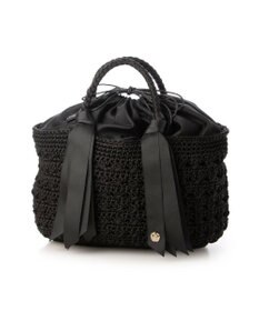 UNBILLION カシュカシュ cachecache / 下がりグログラン柄編みトート カゴバッグ