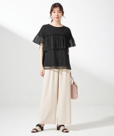 ANY SIS 【撥水・接触冷感・UVカット】コンフォートイージー ワイドパンツ