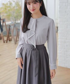 Tiaclasse L ベルト付きフレアスカート