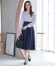 Tiaclasse L ベルト付きフレアスカート