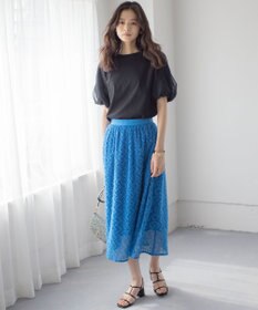 組曲 【WEB限定】チュールポンチドッキング Tシャツ