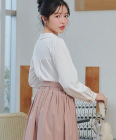 Tiaclasse L ベルト付きフレアスカート