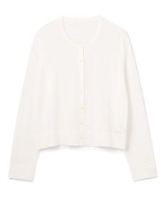 UNFILO 【洗える/接触冷感】 フロスティコットン クロップドカーディガン