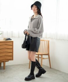 WEGO ダブルジップショートカーデ