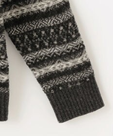 JOSEPH ABBOUD MOUNTAIN 【軽量/ソフト】ラム×モールジャカード ニットブルゾン