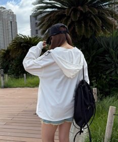 WEGO 【UVカット/吸水速乾/水陸両用/ラッシュガード】ハーフジップアノラックパーカー