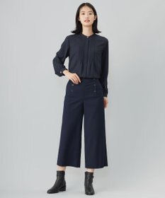 J.PRESS LADIES 【洗える】ヌーディスバックサテン ピンタック ブラウス