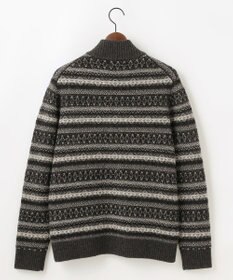 JOSEPH ABBOUD MOUNTAIN 【軽量/ソフト】ラム×モールジャカード ニットブルゾン