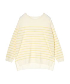 Green Parks ラメ入りボーダーニットプルオーバー