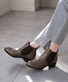 Pointer 本革 両ゴム サイドゴアショートブーツ