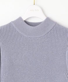 ANY SIS 【Oggi1月号掲載】モックネック袖パール調 ニット