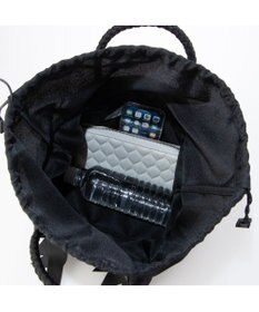 UNBILLION カシュカシュ cachecache / 下がりグログラン柄編みトート カゴバッグ