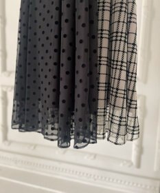 Feroux フロッキーチェック・ドット スカート