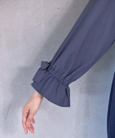 Tiaclasse L 【洗える】ボリュームリボン袖ニットコンビチュニック