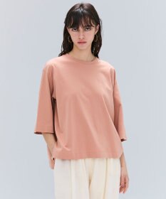 BEIGE， 【洗える・GLOW ８月号掲載】S.BABILA / スリットネックオーバーサイズTシャツ