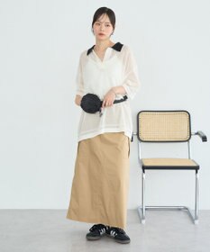 earth music&ecology ミリタリーリメイク風スカート