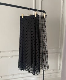 Feroux フロッキーチェック・ドット スカート