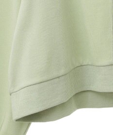 Green Parks ショート丈ラメ裏毛ボートネックプルオーバー