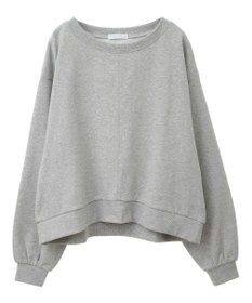 Green Parks ショート丈ラメ裏毛ボートネックプルオーバー