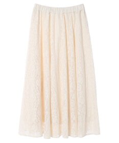 earth music&ecology 起毛レースフレアスカート