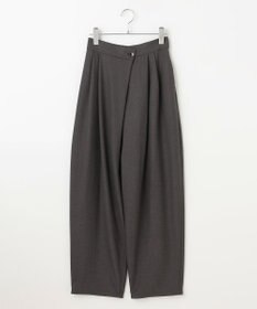 #Newans 【洗える】スラントフロントコクーンパンツ