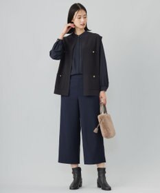 J.PRESS LADIES 【洗える】ヌーディスバックサテン ピンタック ブラウス