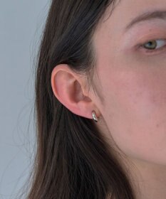 Phoebe 【金属アレルギー対応】シンプルフープスナップイヤリング　シルバー