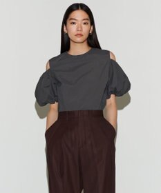 NAVE 【Nave　撥水機能・UVカット・透湿・接触冷感】ナイロンワッシャー ブラウス