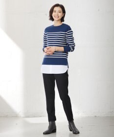 J.PRESS LADIES L 【WEB限定カラーあり・洗える】T/Rアルガンシルク テーパード パンツ