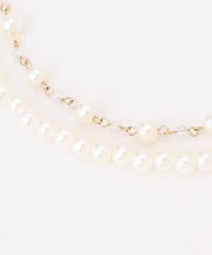 ANY SIS パール調2連 ネックレス