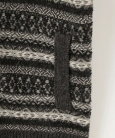 JOSEPH ABBOUD MOUNTAIN 【軽量/ソフト】ラム×モールジャカード ニットブルゾン