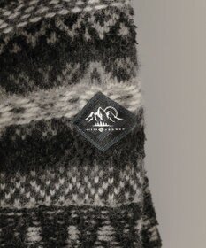 JOSEPH ABBOUD MOUNTAIN 【軽量/ソフト】ラム×モールジャカード ニットブルゾン