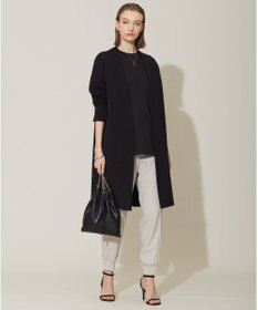 ICB 【洗える】コットンアセテートスムース ロングニットアウター