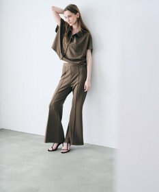 uncrave ジョーゼットダブルジャージー フレアパンツ