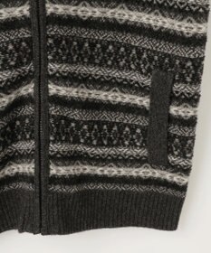 JOSEPH ABBOUD MOUNTAIN 【軽量/ソフト】ラム×モールジャカード ニットブルゾン