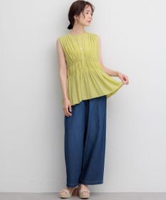 組曲 【先行予約】ライトオンスデニム ワイドシルエットパンツ