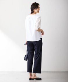 J.PRESS LADIES S 【吸水速乾】レーシーコンビ Vネック カットソー