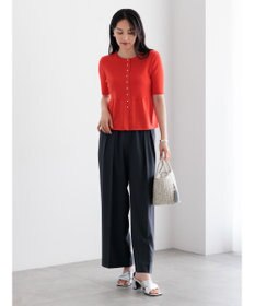Te chichi ペプラムハーフスリーブニット