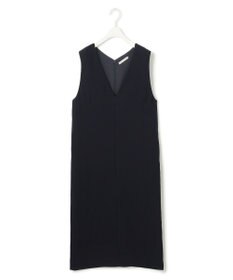 ICB L 【洗える】ライトダブルクロス Vネックワンピース