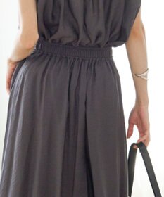 UNFILO ヴィンテージシアー ギャザーワイドパンツ