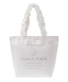Maison de FLEUR ブランドロゴフリルハンドルトートMバッグ