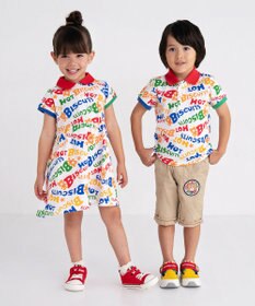 MIKI HOUSE HOT BISCUITS 【80-120cm】 カラフルロゴ ポロシャツ