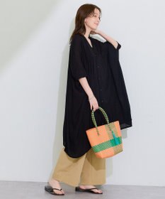 Green Parks ハシゴレースレーヨンクレープチュニック