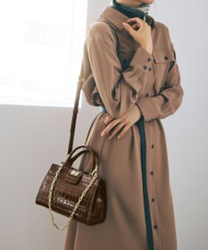 TOPKAPI 【TREASURE TOPKAPI】クロコ エナメル 2way ハンドバッグ