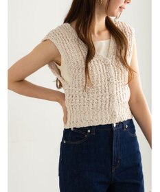 Te chichi スラブヤーンニットベスト