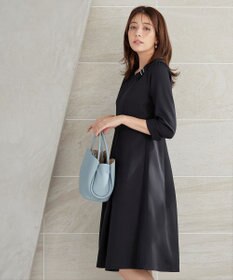 Tiaclasse 【3WAY】リボンブローチ＆ベルト付きフレアワンピース