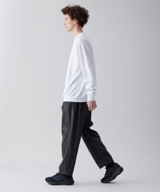 UNFILO MENS 【ストレッチ】レザーライク ワイドパンツ [23年春夏商品]