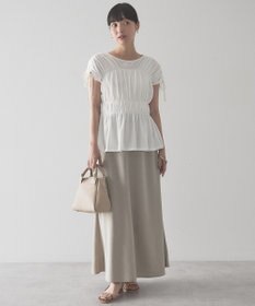 AMERICAN HOLIC 【予約】シャーリングショルダーリボンプルオーバー