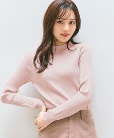 Feroux 【洗える】ロゴリブ プルオーバー ニット