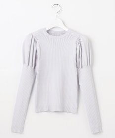 Feroux 【洗える】パフスリーブラメ ニット